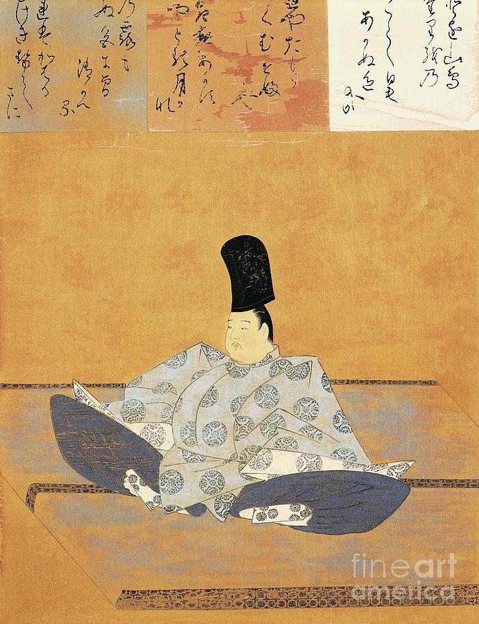 Portrait Of Emperor Go Toba Painting by Fujiwara Nobuzane
