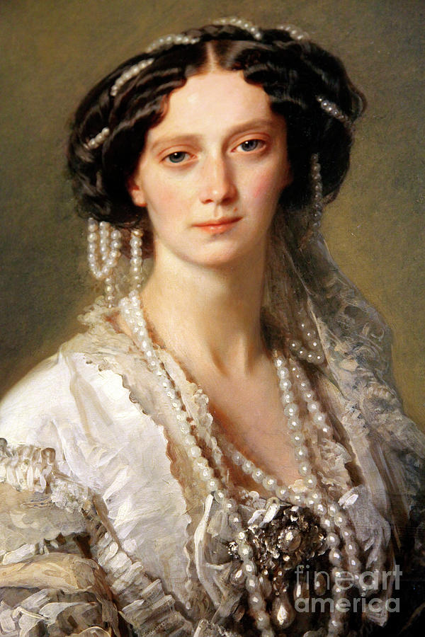 Portrait Of Empress Maria Alexandrovna Drawing by Print Collector