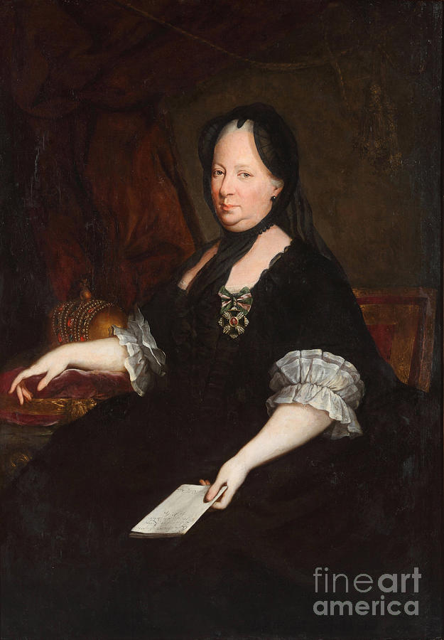 Portrait Of Empress Maria Theresa Of Austria Painting By Anton Von Maron Fine Art America