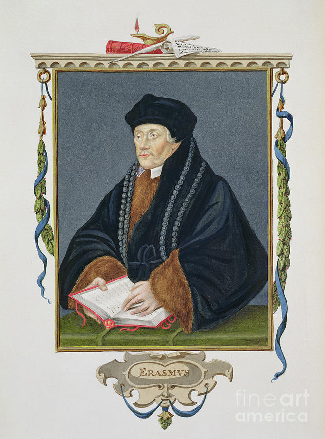 Portrait Of Erasmus by Sarah Countess Of Essex