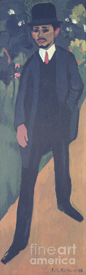 Portrait Of Erich Heckel Painting by Ernst Ludwig Kirchner