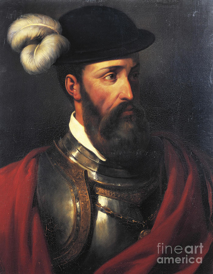 Portrait Of Francisco Pizarro Drawing by Heritage Images