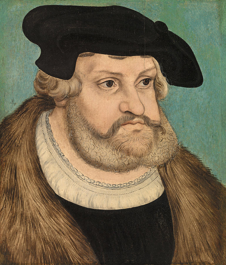 Portrait of Frederick the Wise, Duke of Saxony Painting by Lucas Cranach the Elder