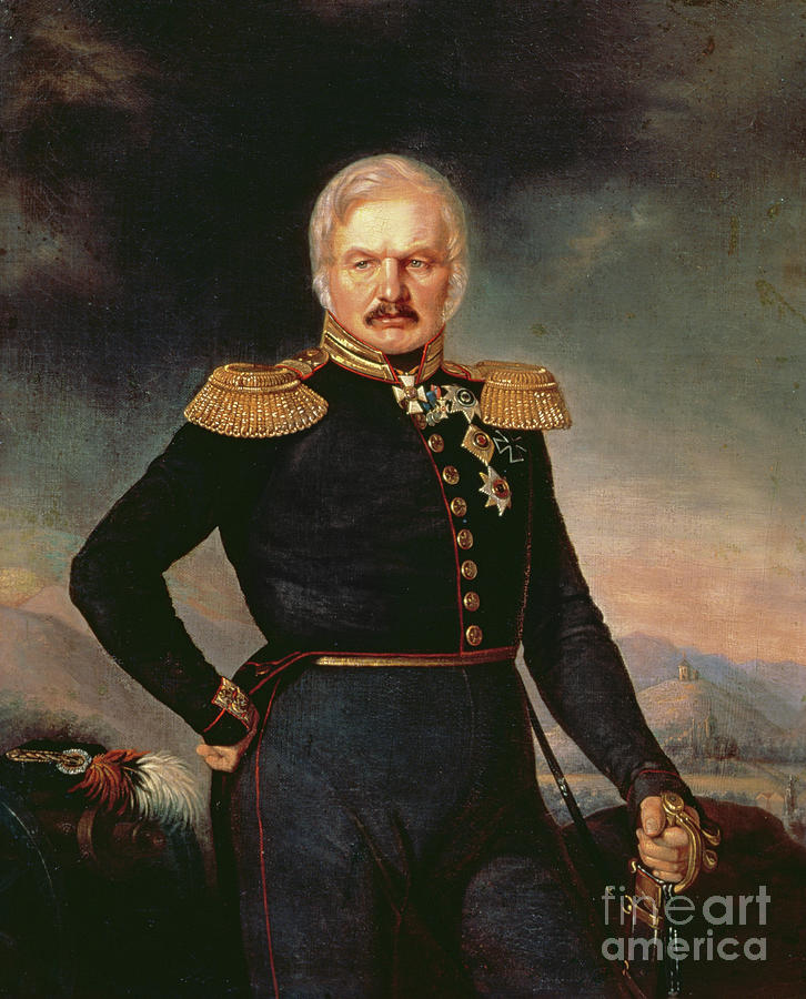 Portrait Of General Alexei Ermolov Painting By Petr Zakharovich 