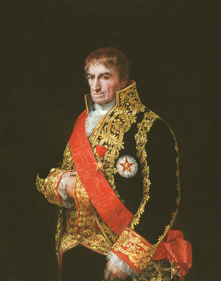 Portrait of General Jose Manuel Romero Painting by Francisco Goya