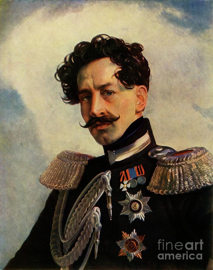 Portrait Of General Vasili Alexeyevich Drawing by Print Collector