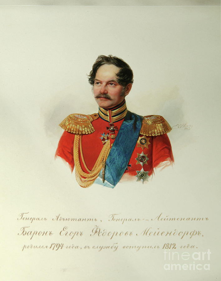 Portrait Of General Yegor Fyodorovich Drawing by Heritage Images