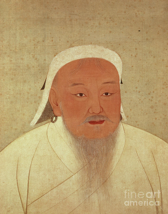 Portrait Of Genghis Khan Painting by Yuan Dynasty Chinese School