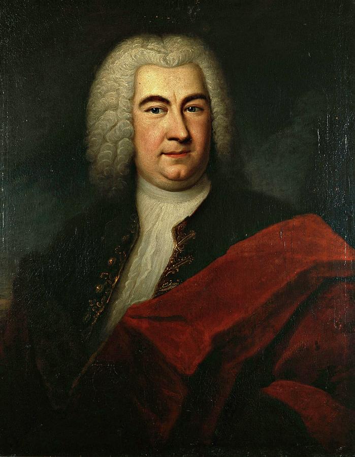 Portrait of Georg Friedrich Handel , 77 x 63 cm. anonymous. Painting by Album