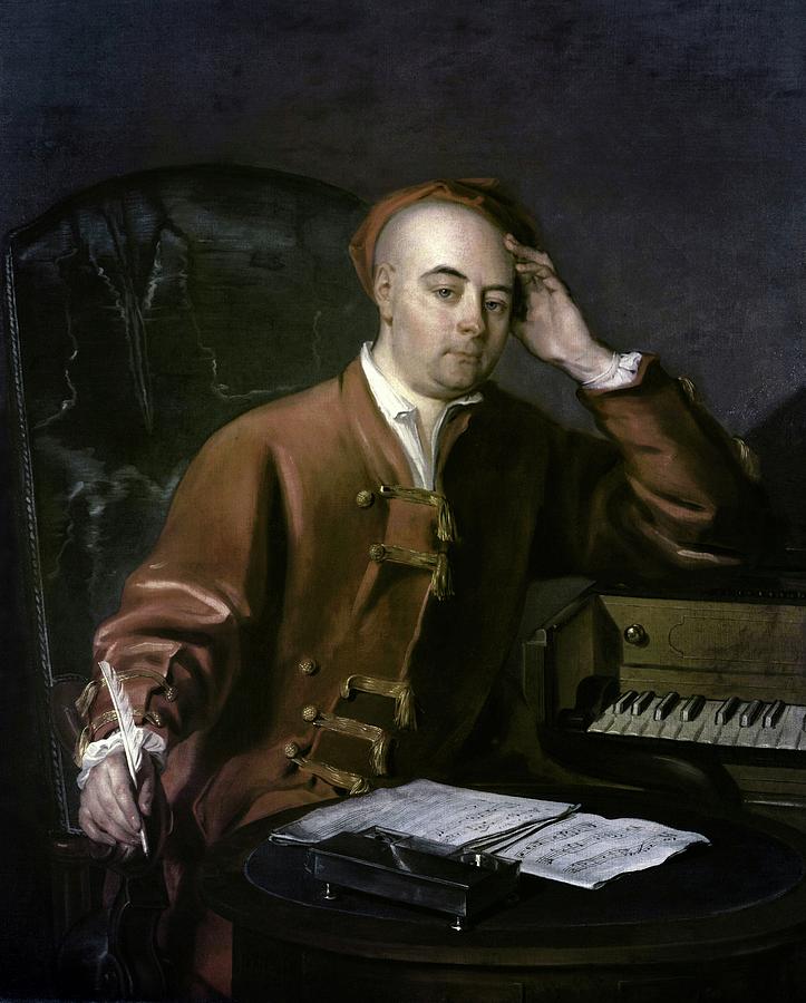 Philippe Mercier Painting - Portrait of Georg Friedrich Handel, 1720, 125 x 102 cm. by Philippe Mercier -1689-1760-