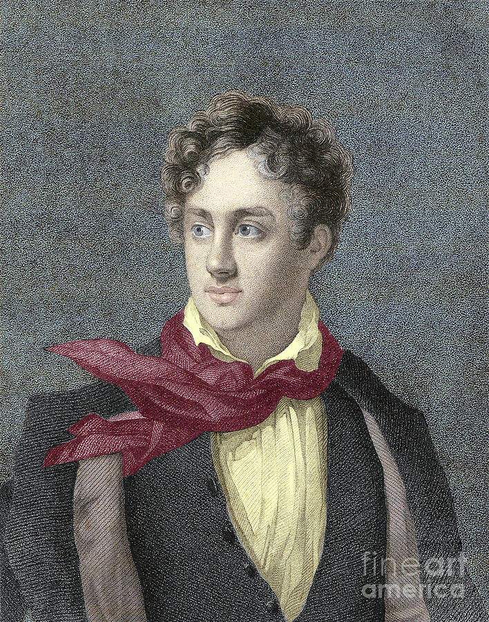 Portrait Of George Gordon Noel 6th Baron Byron Lord Byron Drawing By Unknown