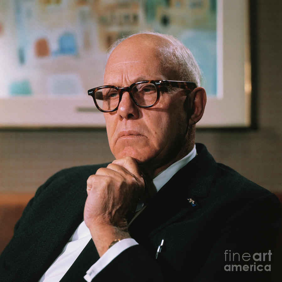 Portrait Of George Meany Photograph by Bettmann