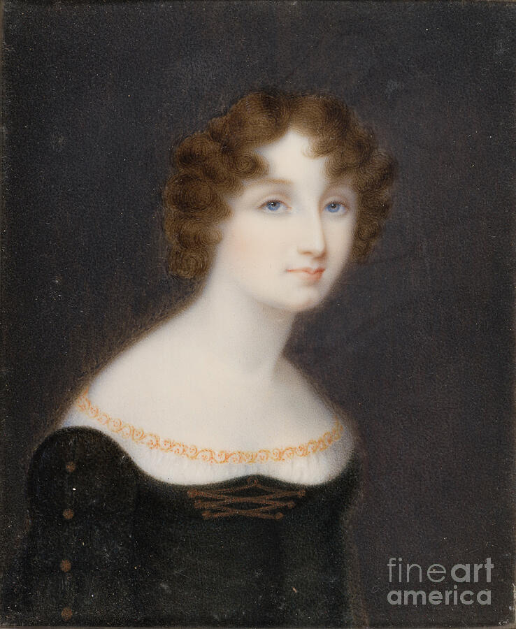 Portrait Of Georgina Elizabeth, Wife Of 2nd Earl Of Bradford 1792-1842 ...