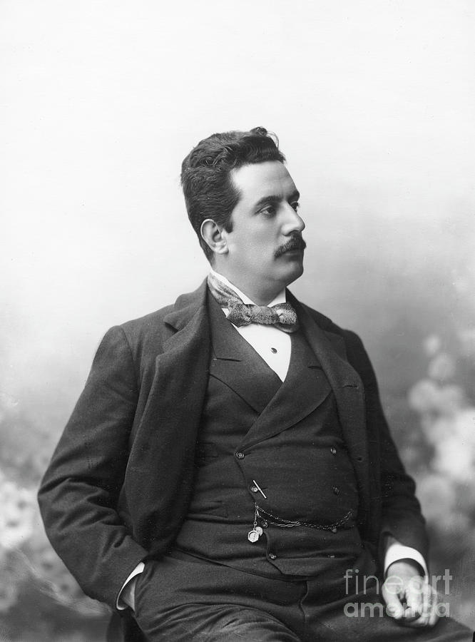 Portrait Of Giacomo Puccini, 1900 Photograph by Italian Photographer ...