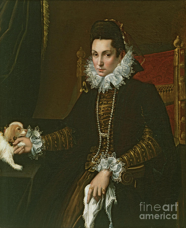Portrait Of Ginevra Aldrovandi Hercolani As A Widow, Late 1590s Painting by Lavinia Fontana