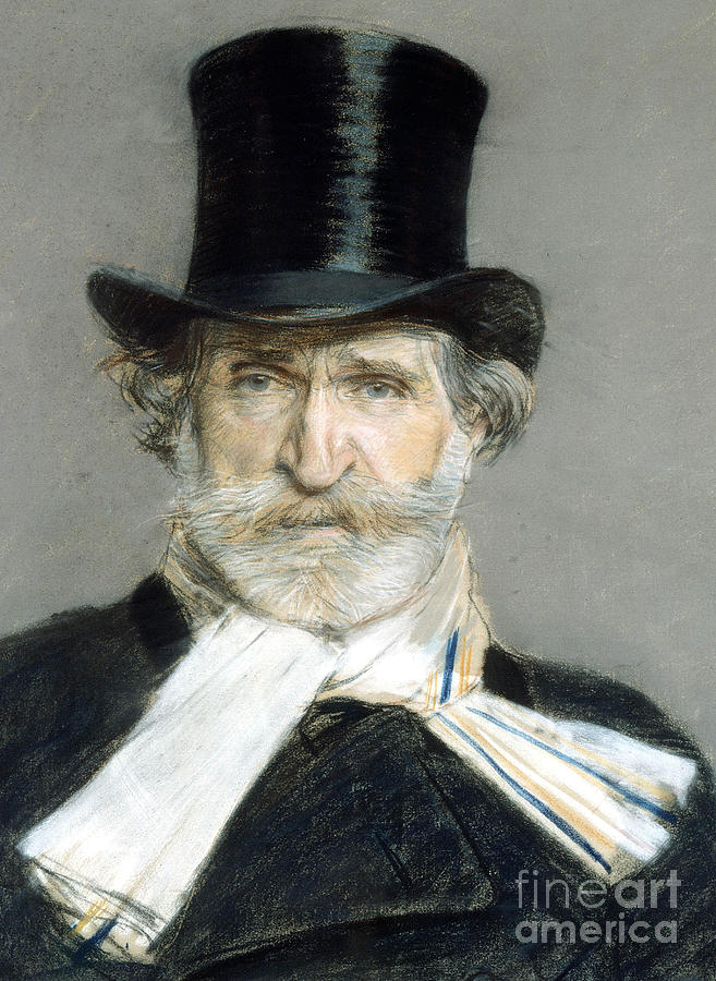 Portrait of Giuseppe Verdi in 1886 Painting by Giuseppe Boldini