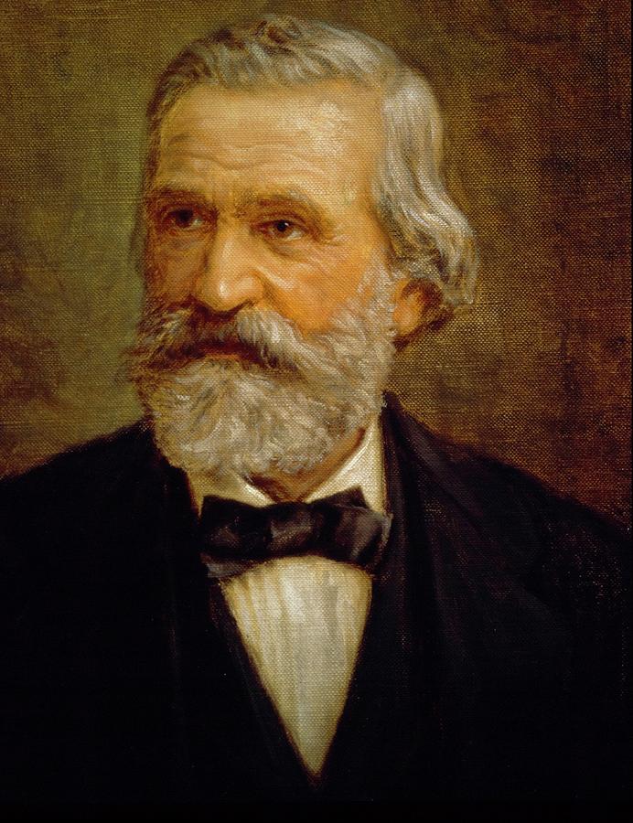Portrait of Giuseppe Verdi, Oil on canvas. Painting by Album