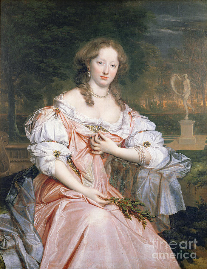Portrait Of Grace Wilbraham Painting by John Michael Wright