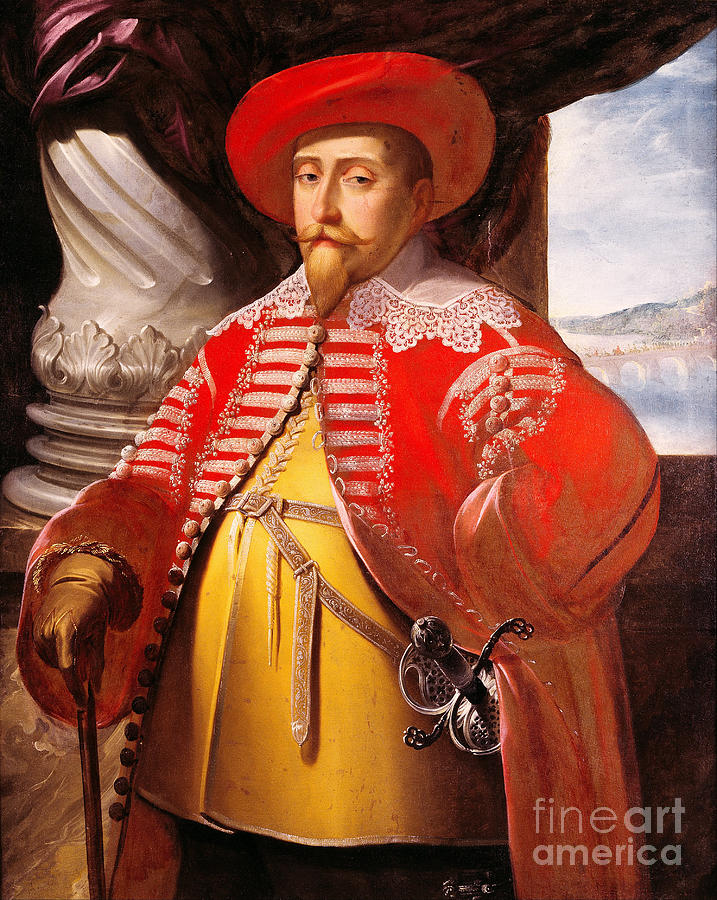 Portrait Of Gustavus Adolphus, 1632 Painting by Matthaus, The Elder
