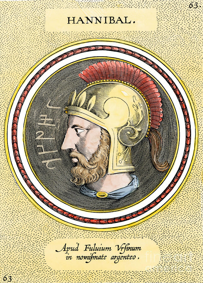 Portrait Of Hannibal, Carthage General Who Defeated The Roman Army In ...