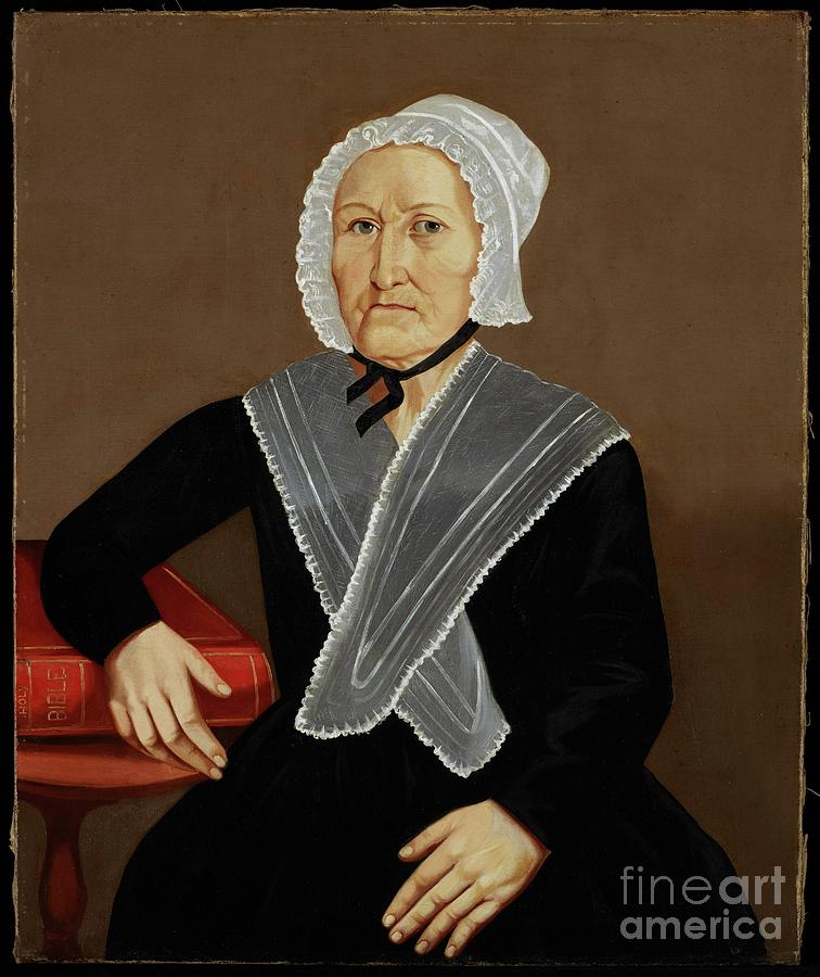 Portrait Of Harriet Brown, 1845 Painting by Sheldon Peck