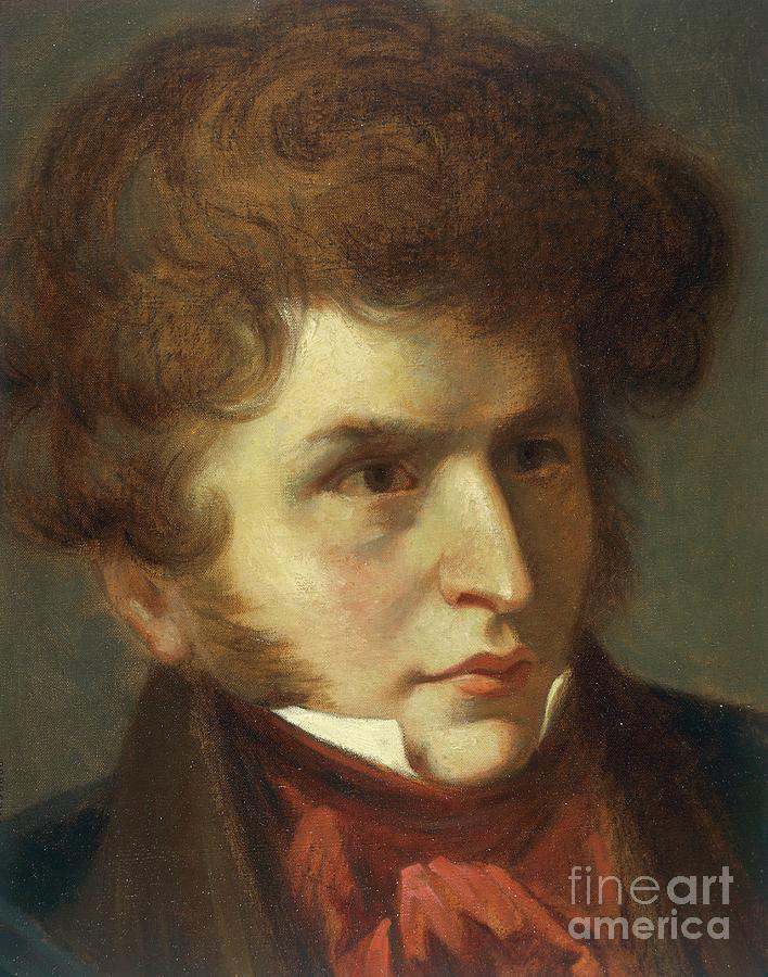 Portrait Of Hector Berlioz Painting by Emile Signol