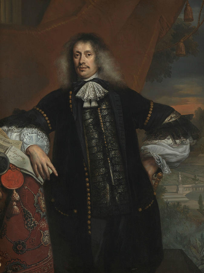 Portrait of Hieronymus van Beverningk Pastel by Jan de Baen