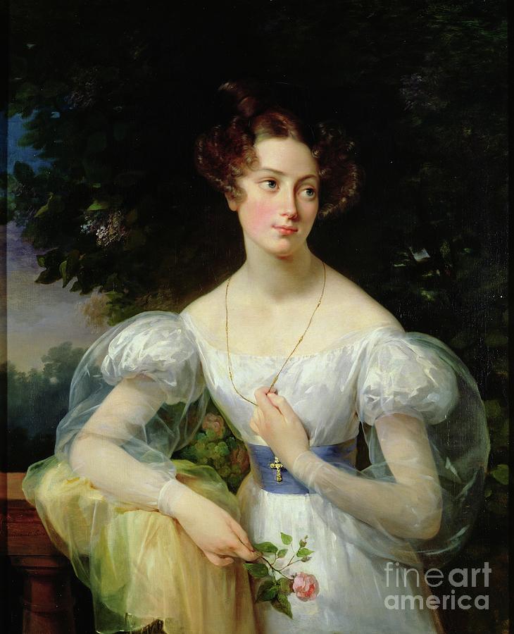 Portrait Of Hortense Ballu, Future Madame Alphonse Jacob-desmalter, C ...