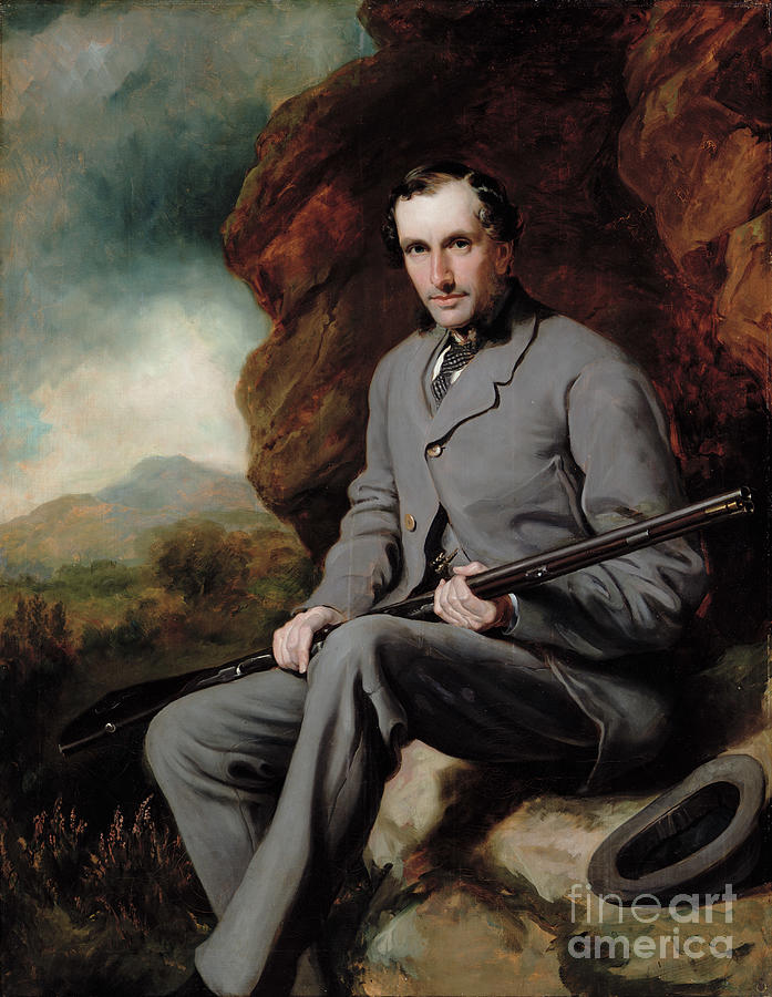 Portrait Of Hugo Francis Meynell Ingram Painting by Francis Grant