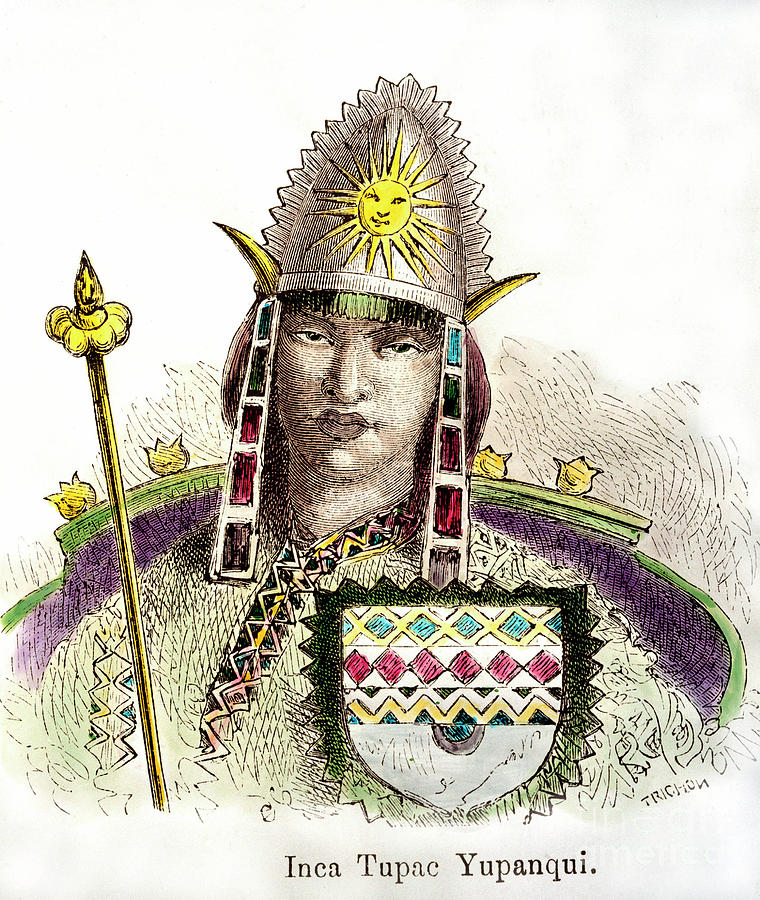Portrait Painting - Portrait Of Inca Emperor Tupac Yupanqui by Anonymous