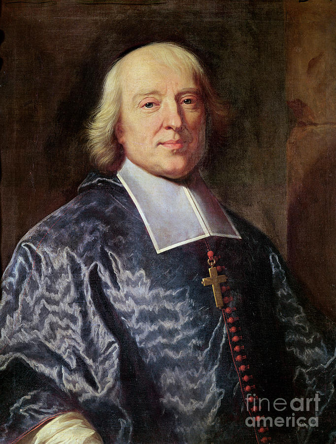 Prelate Painting - Portrait Of Jacques Benigne Bossuet by Hyacinthe Francois Rigaud