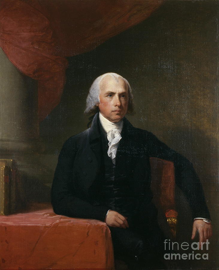 James Madison Painting - Portrait Of James Madison, 1806 by American School
