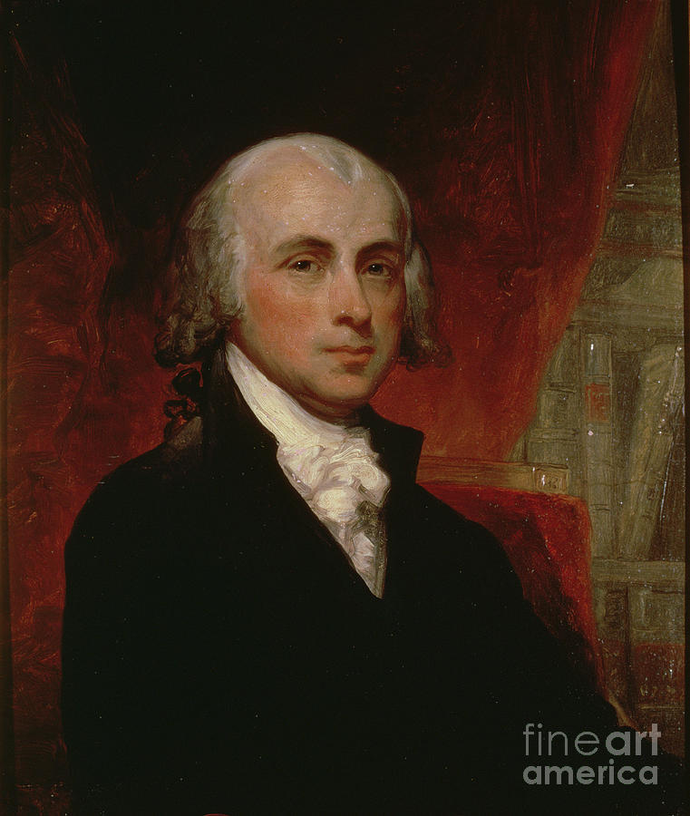 Portrait Of James Madison Painting by George Peter Alexander Healy ...