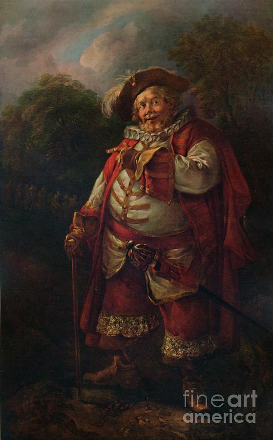 Portrait Of James Quin As Falstaff 18th Drawing by Print Collector