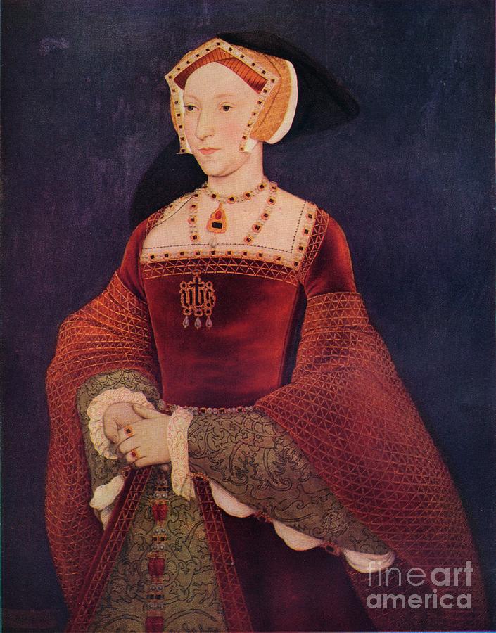 Portrait Of Jane Seymour By Holbein Drawing by Print Collector