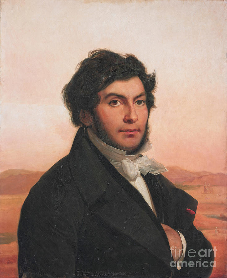 Portrait Of Jean-francois Champollion Drawing by Heritage Images