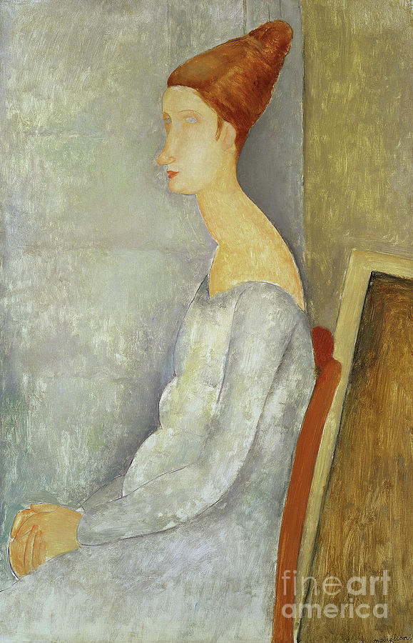 Portrait of Jeanne Hebuterne, 1918 Painting by Amedeo Modigliani