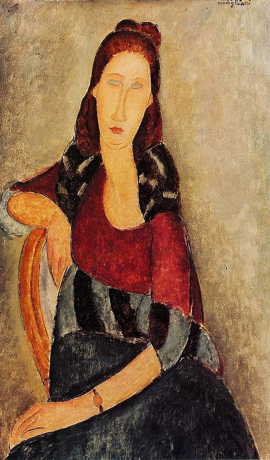 Portrait of Jeanne Hebuterne - 1919 PC - Painting - oil on canvas ...