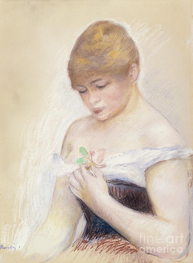 Portrait Of Jeanne Samary By Renoir Painting by Pierre Auguste Renoir