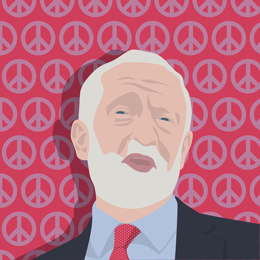 Portrait Of Jeremy Corbyn Digital Art by Claire Huntley
