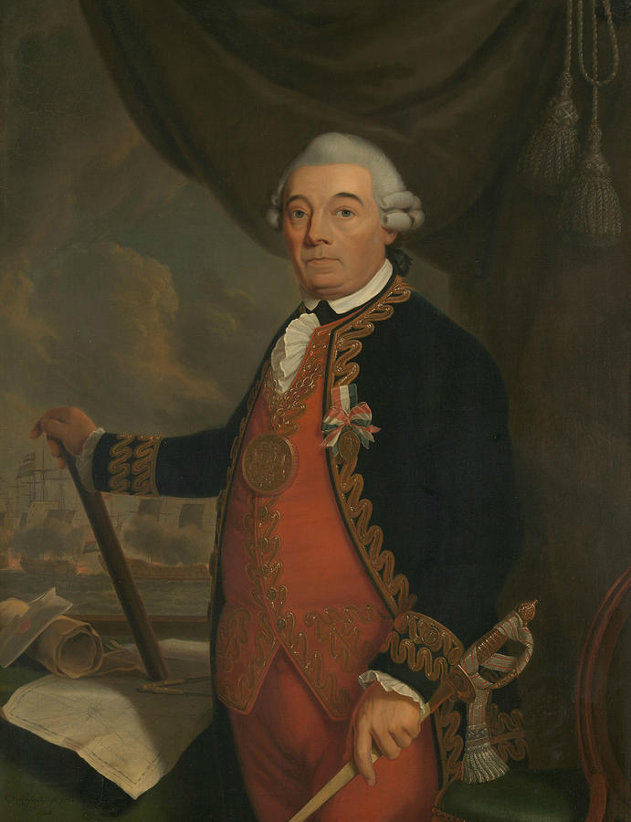 Portrait of Johan Arnold Zoutman Painting by Cornelis van Cuylenburgh