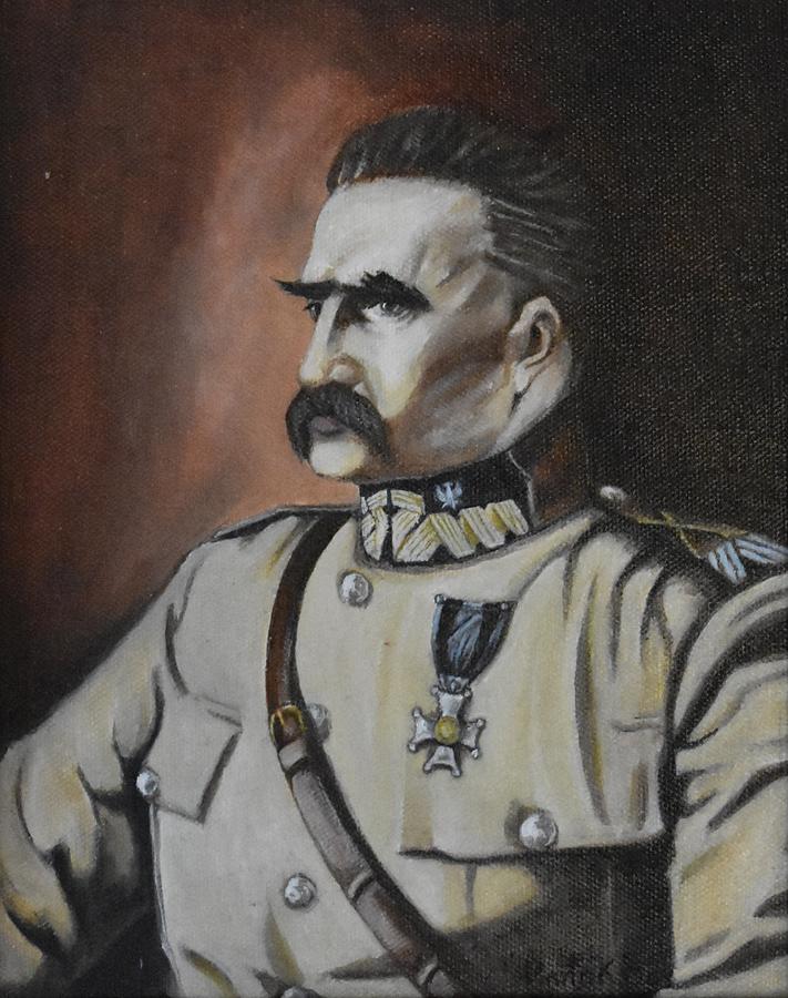 Portrait of Marshal Jozef Pilsudski Painting by Marta Pawlowski