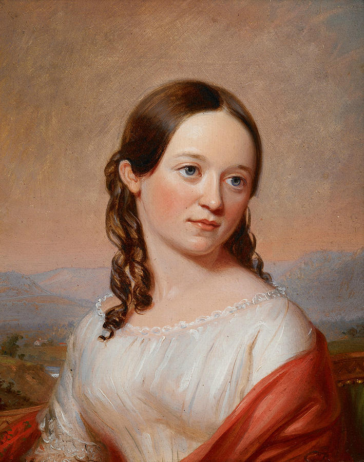 William Sidney Mount Painting - Portrait of Julia Ann Seabury by William Sidney Mount