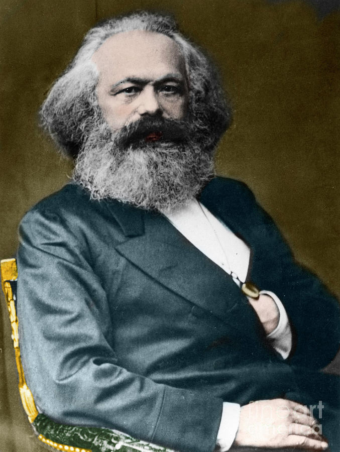 Portrait Of Karl Marx 1818-1883 Photograph by European School
