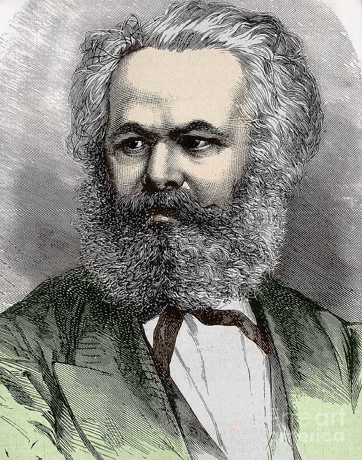 Portrait Of Karl Marx, German Philosopher And Political Theorist