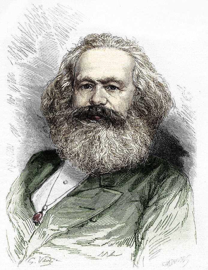 Portrait Of Karl Marx, Theorist Of Socialism And German Revolutionary Photograph by Unknown
