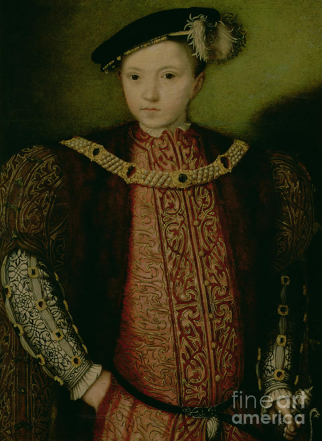 Portrait Of King Edward Vi Painting by English School - Pixels