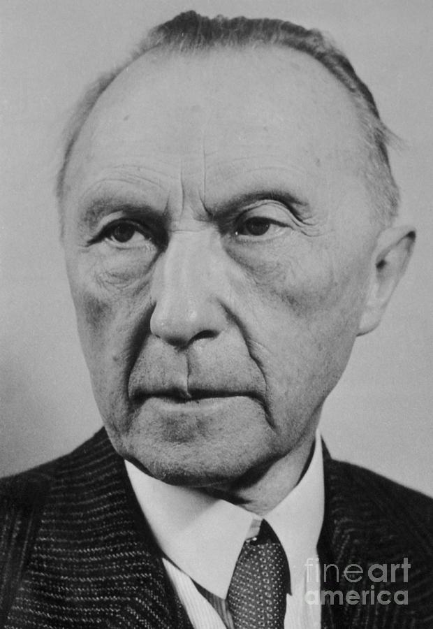 Portrait Of Konrad Adenauer Photograph by Bettmann