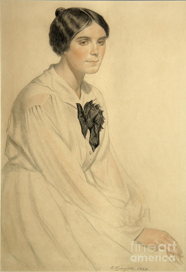 Portrait Of Ksenia Nikolayevna Semenova Drawing by Heritage Images