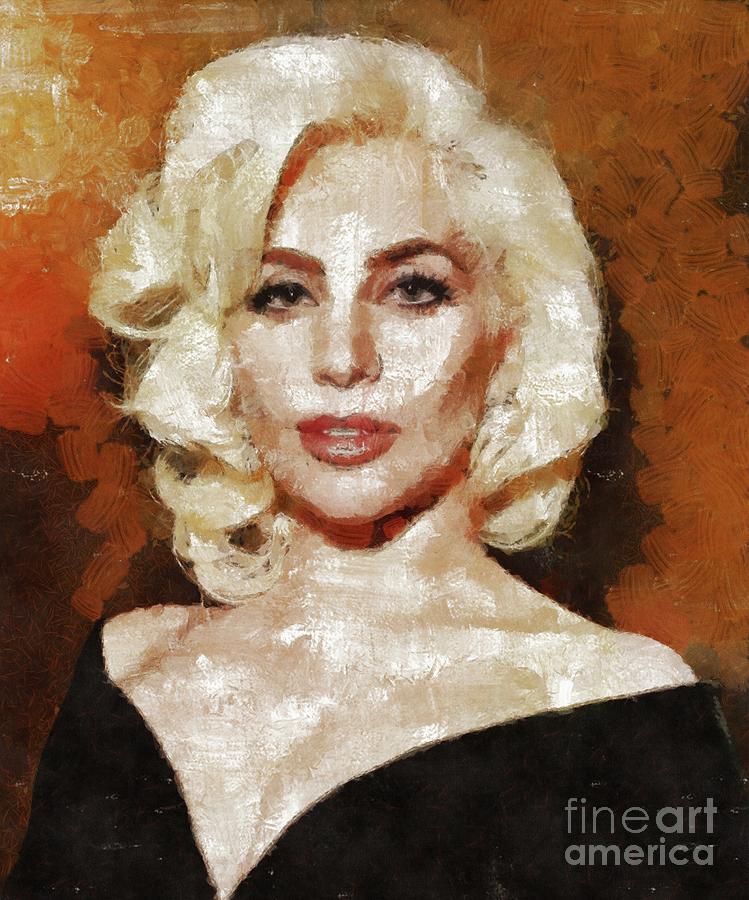 Portrait Painting - Portrait of Lady GaGa by Mary Bassett by Esoterica Art Agency